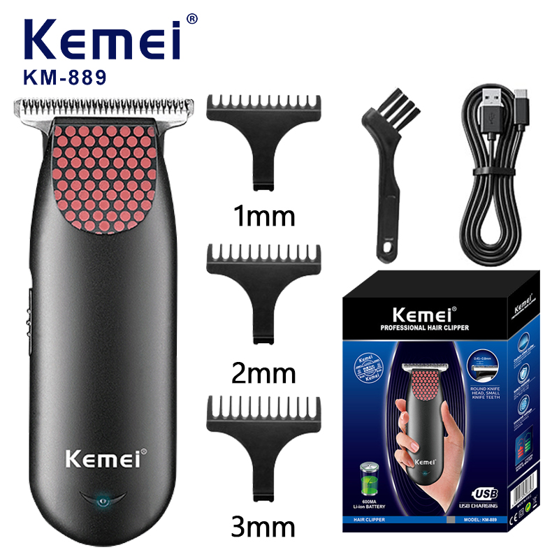 Mens Grooming Box - Kemei 889 Professionele Pocket Draadloze Tondeuse