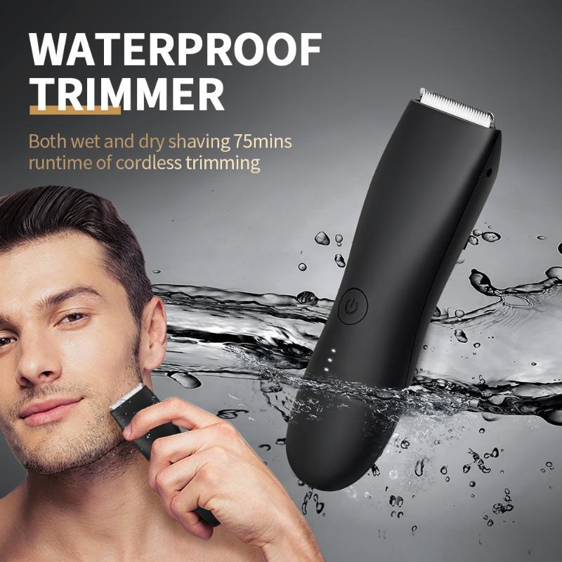 Men'S Grooming Guide - Waterdichte elektrische lichaamshaartrimmer met oplaadbare basis