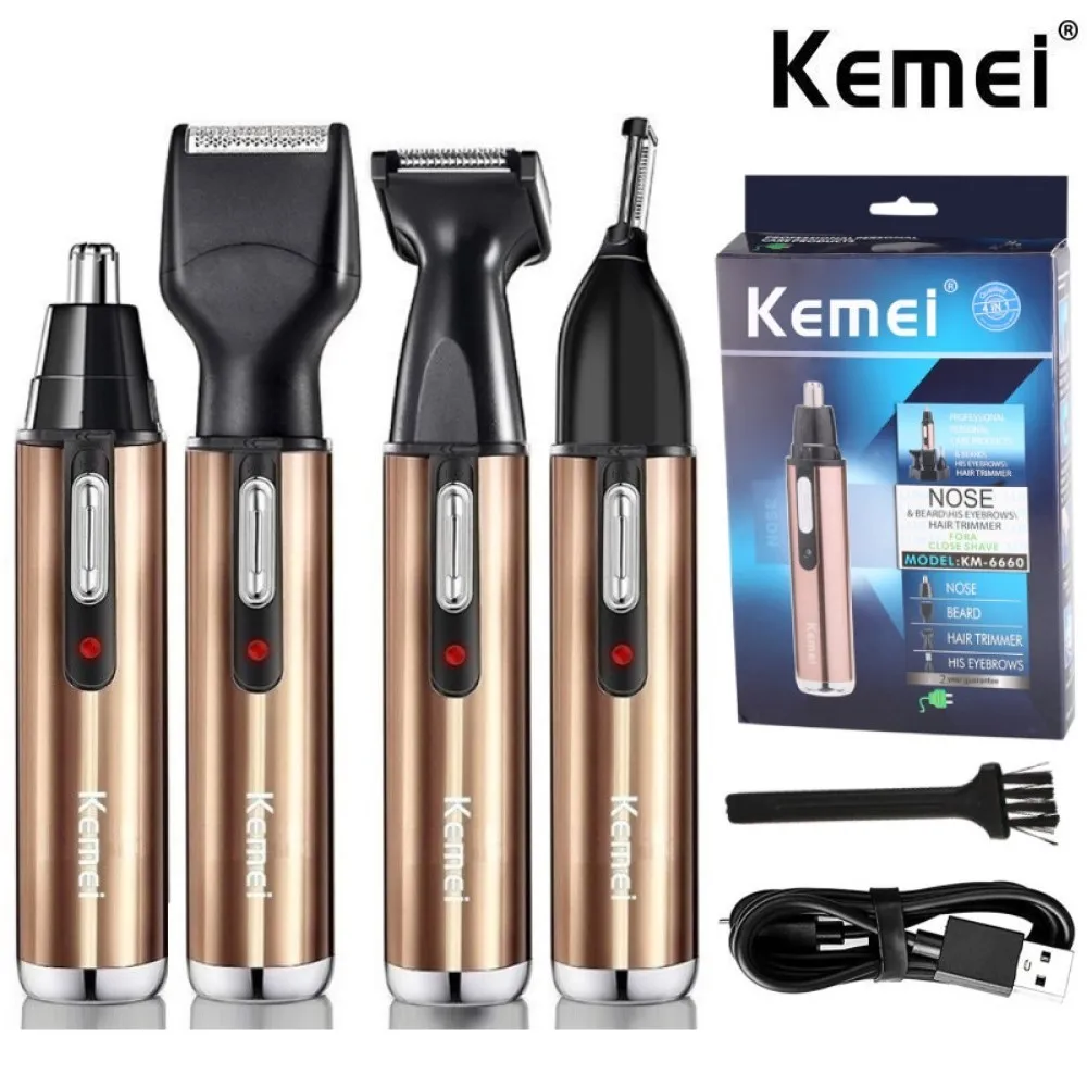 Mens Grooming Box - Kemei Alles-in-één oplaadbare neustrimmer Baardtrimmer voor