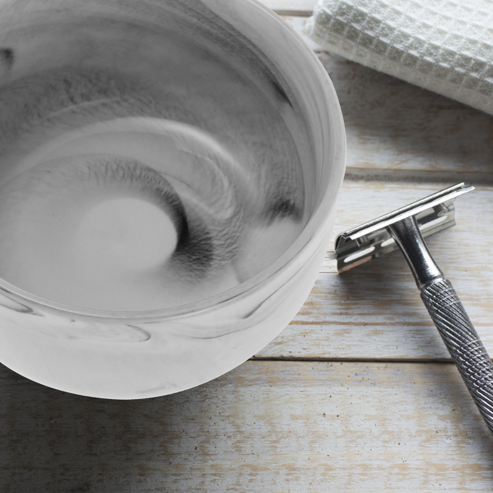 Shaving Bowl Soap - Scheerschaal met marmerpatroon voor mannen, grote