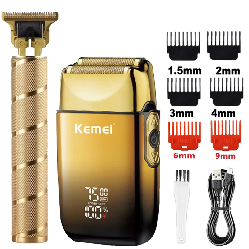 Mens Grooming Box - Kemei KM-TX10 T9 Haartrimmer Elektrische Scheerapparaat