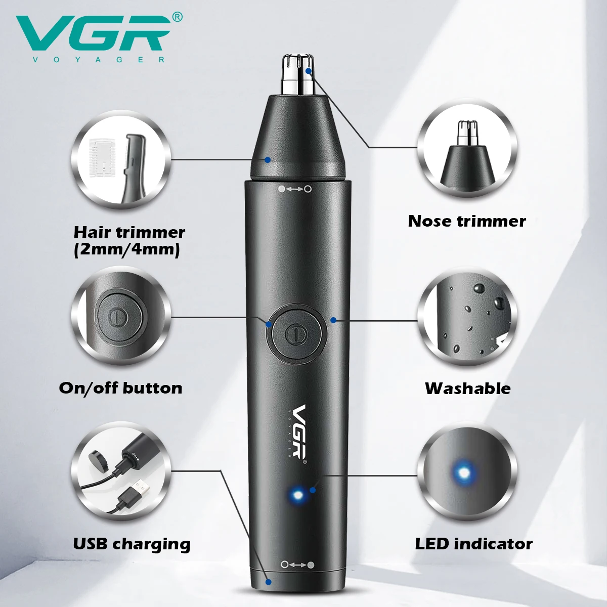 VGR Wasbare neushaartrimmer Ba - Nose Hair Trimmer recensie en prijs