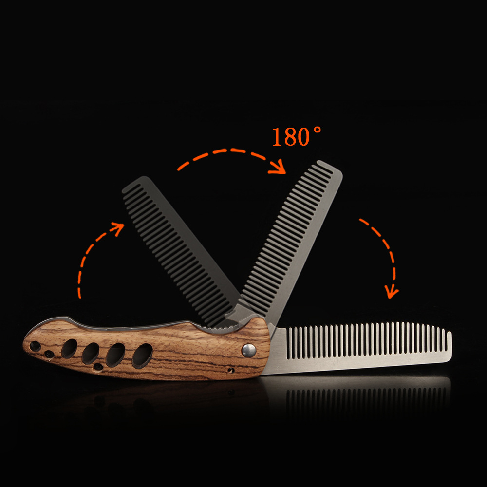Vouwbare baardkam van massief  - Mens Grooming Box recensie en prijs