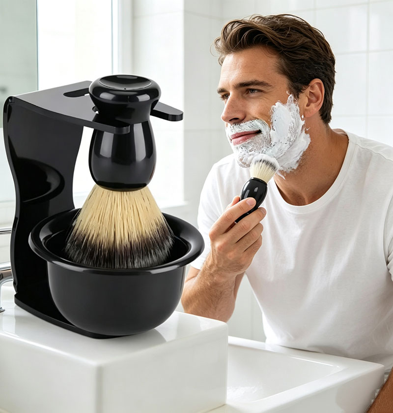 Scheerkwastset met standaard 3 - Shaving Bowl Soap recensie en prijs