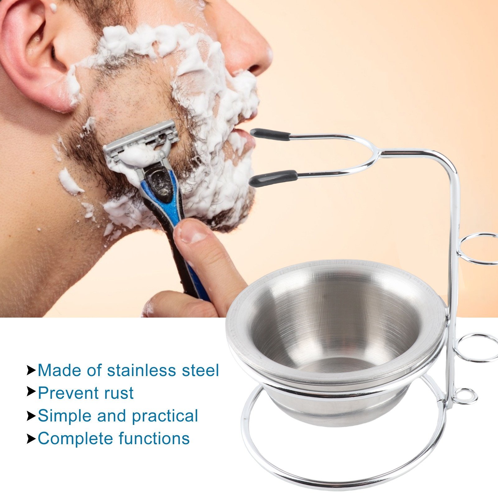 Scheerstandaard met kom, metal - Shaving Bowl Soap recensie en prijs